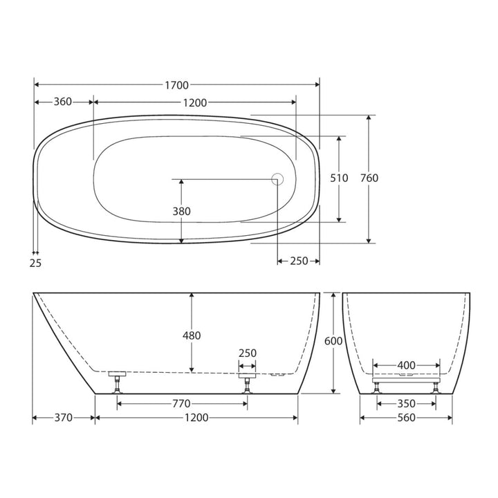 Fienza Athenia Freestanding Bath