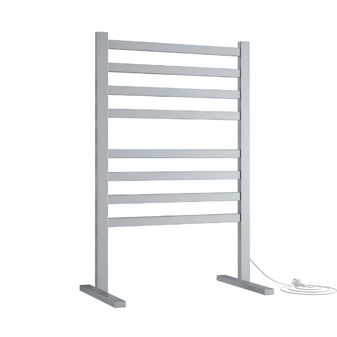 Thermorail Straight Flat Freestanding 8 Bar Heated Towel Ladder 590mm x 900mm