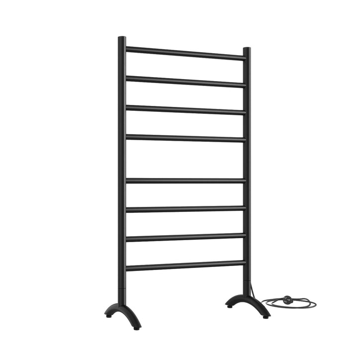 Thermorail Straight Round Freestanding 8 Bar Heated Towel Ladder 600mm x 1080mm