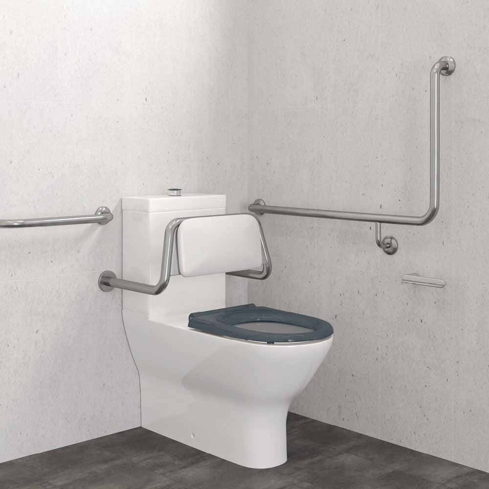 Fienza Care Accessible 90° Left-Hand Grab Rail - 960 x 600mm - Design 10