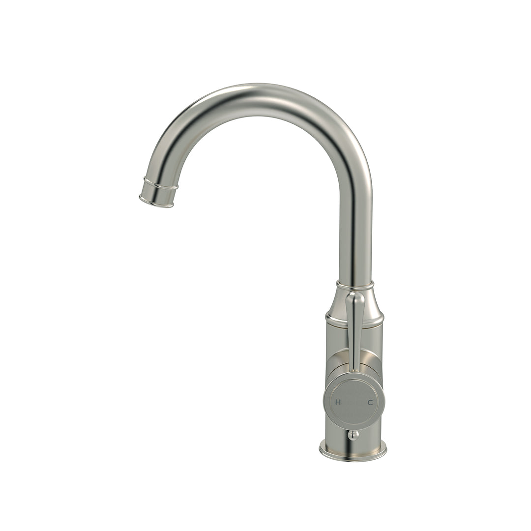 Meir Harrington Basin Mixer Brushed Nickel