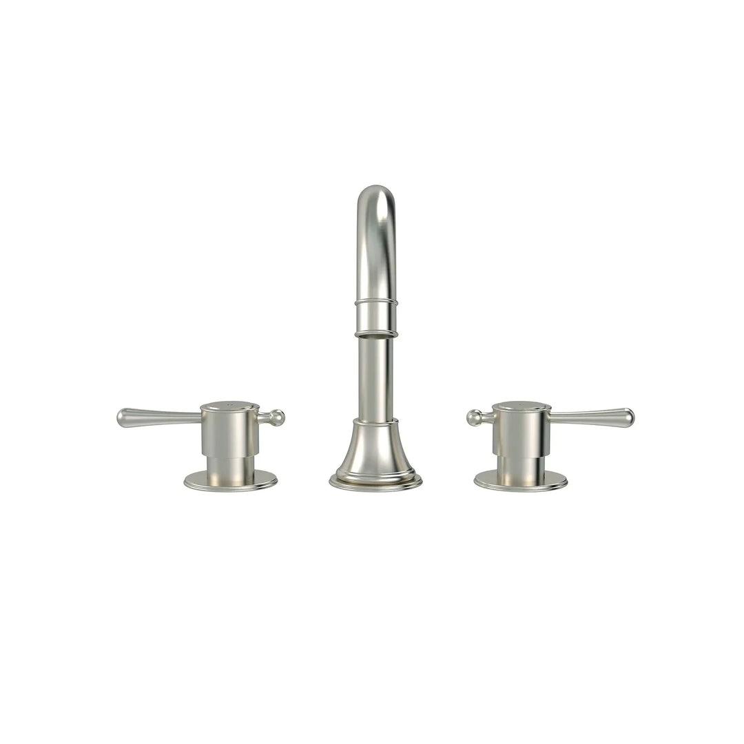 Basin Tap Set Meir Meir Harrington Three Hole Basin Set + Lever Handle Brushed Nickel