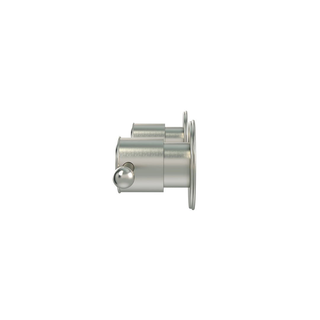 Meir Harrington Wall Tap Set - Level Handle Brushed Nickel