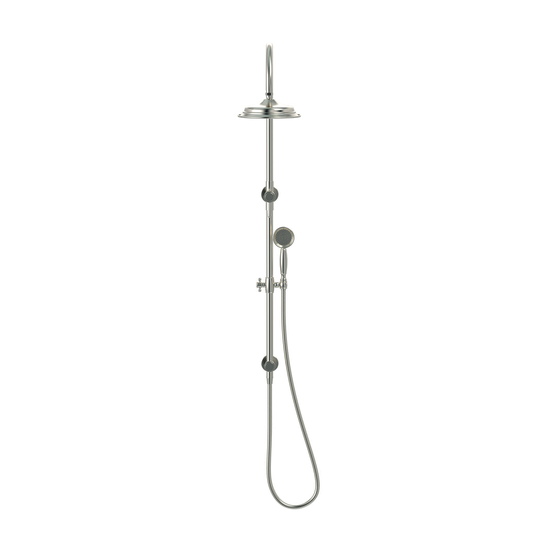Meir Harrington Shower Rail Set Brushed Nickel