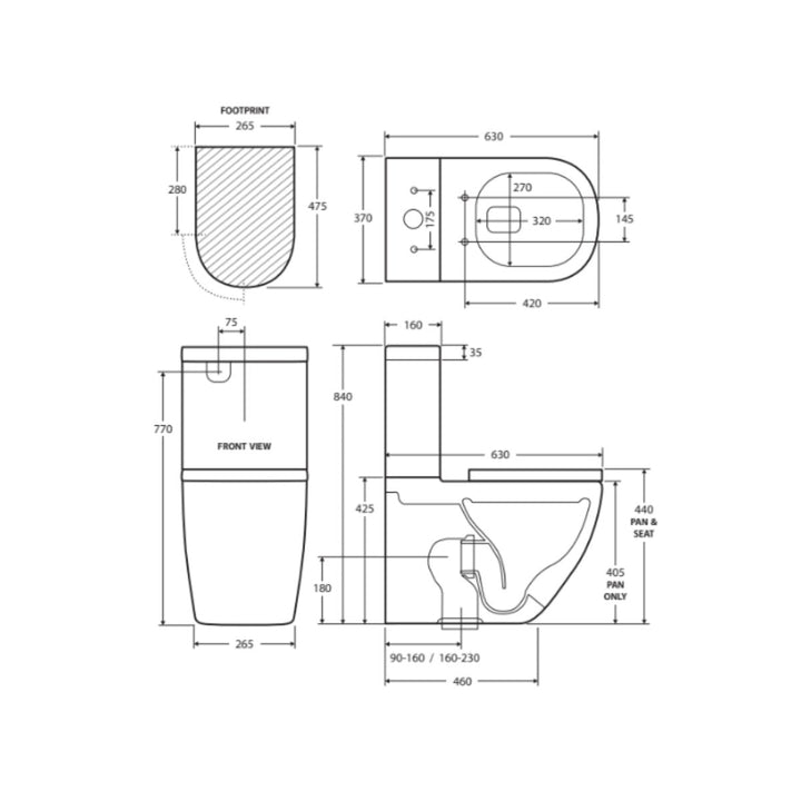Fienza Empire Toilet Suite