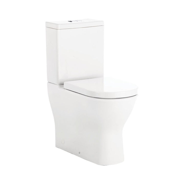Fienza Delta Rimless Extra Height Back-To-Wall Toilet Suite