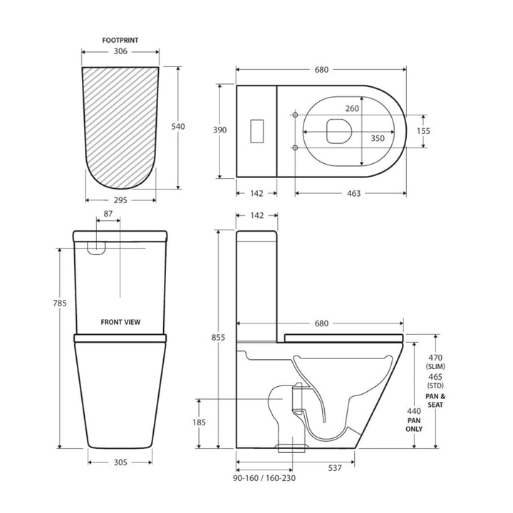 Fienza KAYA Back To Wall Toilet Suite
