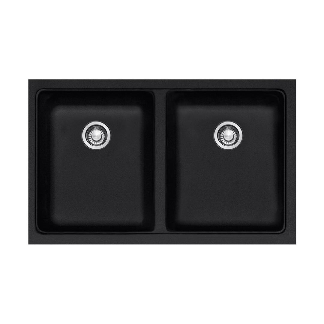 Franke KBG120 Kubus Fragranite Onyx Double Bowl Sink - Design 10