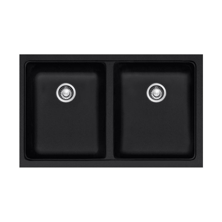Franke KBG120 Kubus Fragranite Onyx Double Bowl Sink - Design 10