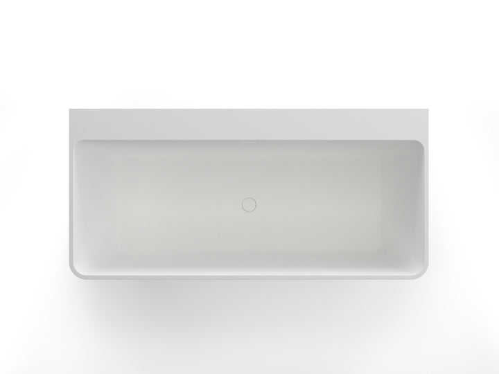 Kaskade Back to Wall Rectangulat Stone Bath 1600mm