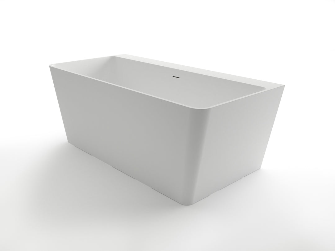 Kaskade Back to Wall Rectangulat Stone Bath 1600mm