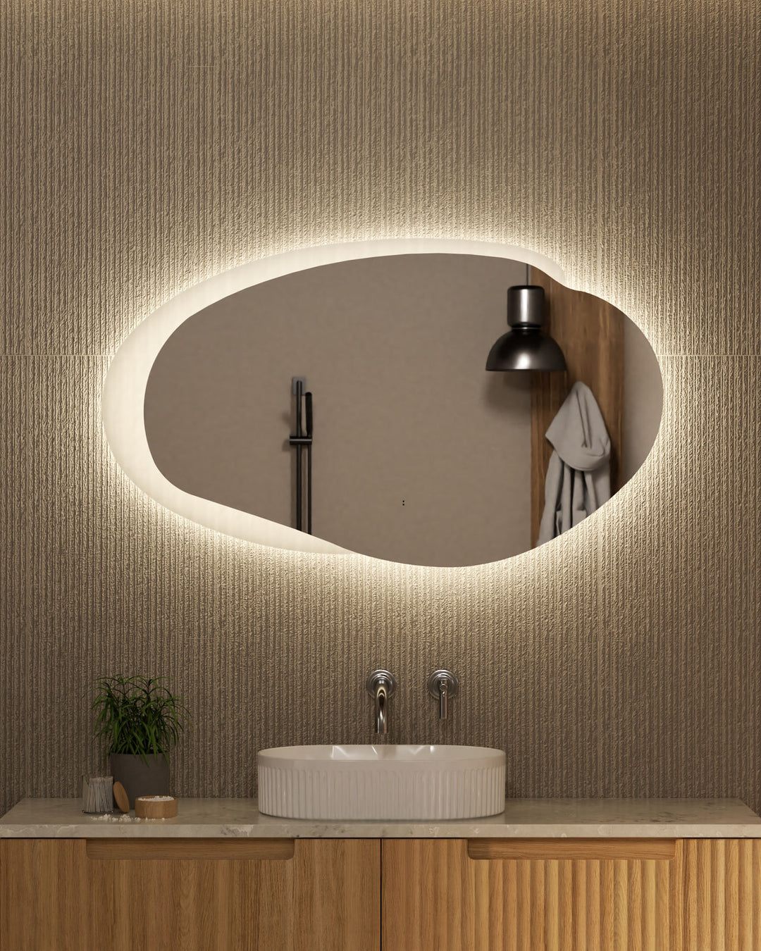 Aulic Evanston Asymmetric LED Mirror 1100mm