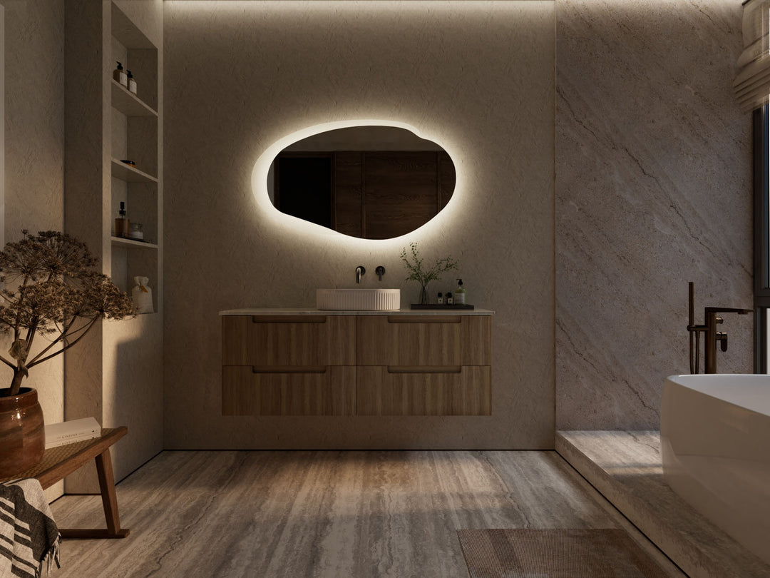 Aulic Evanston Asymmetric LED Mirror 1300mm