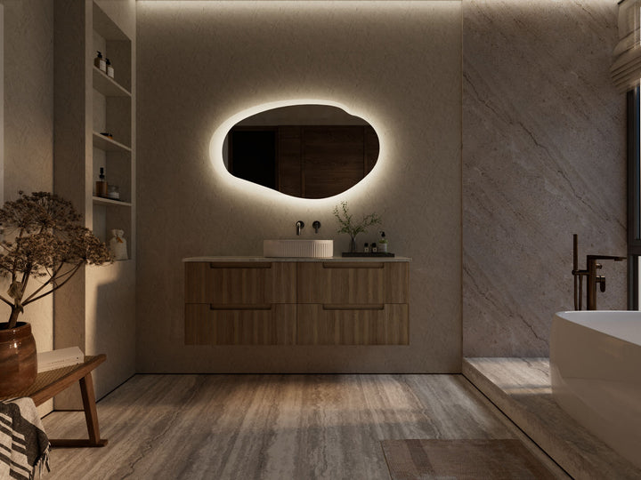 Aulic Evanston Asymmetric LED Mirror 1300mm