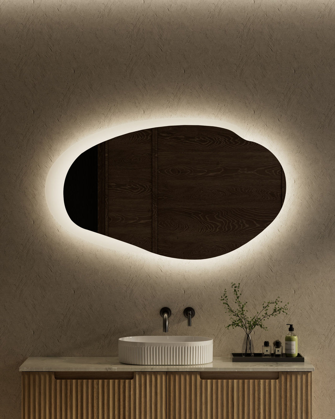 Aulic Evanston Asymmetric LED Mirror 1300mm
