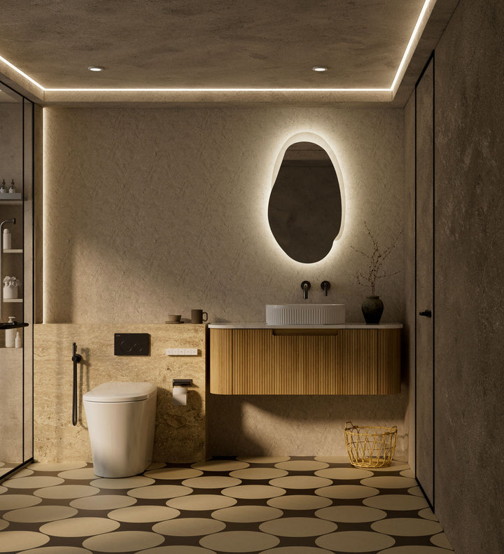 Aulic Evanston Asymmetric LED Mirror 530mm