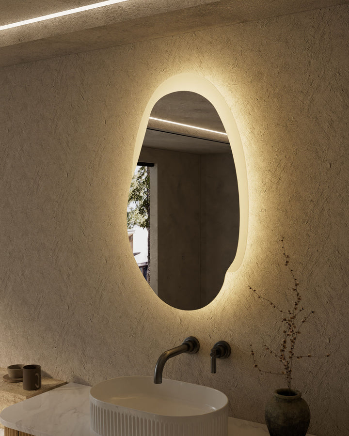 Aulic Evanston Asymmetric LED Mirror 530mm