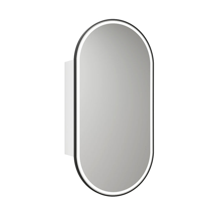 Aulic Beau Monde Oblong LED Matte White Shaving Cabinet w/ Frame 450 x 900mm