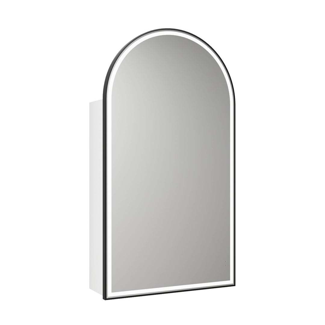 Aulic Canterbury Arch LED Matte White Shaving Cabinet w/ Frame 500 x 900mm
