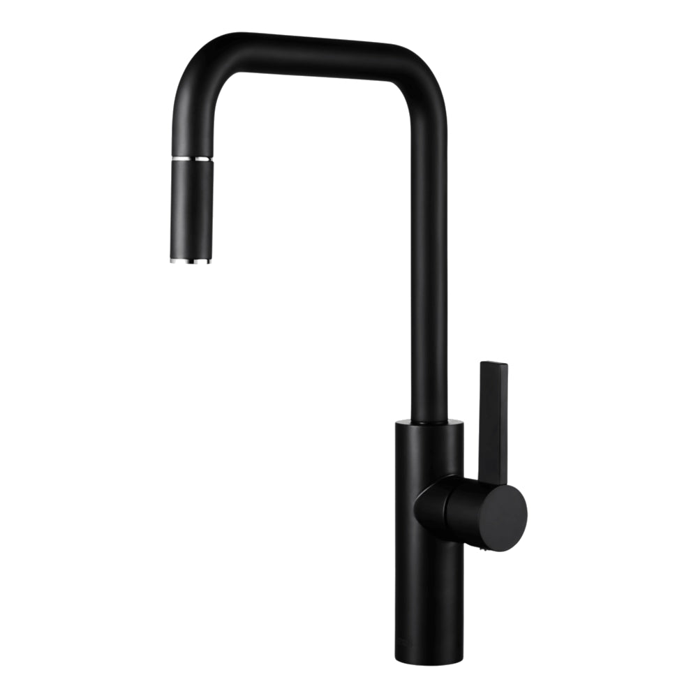Abey Luz Pull Out Kitchen Sink Mixer Lead Free Matte Black