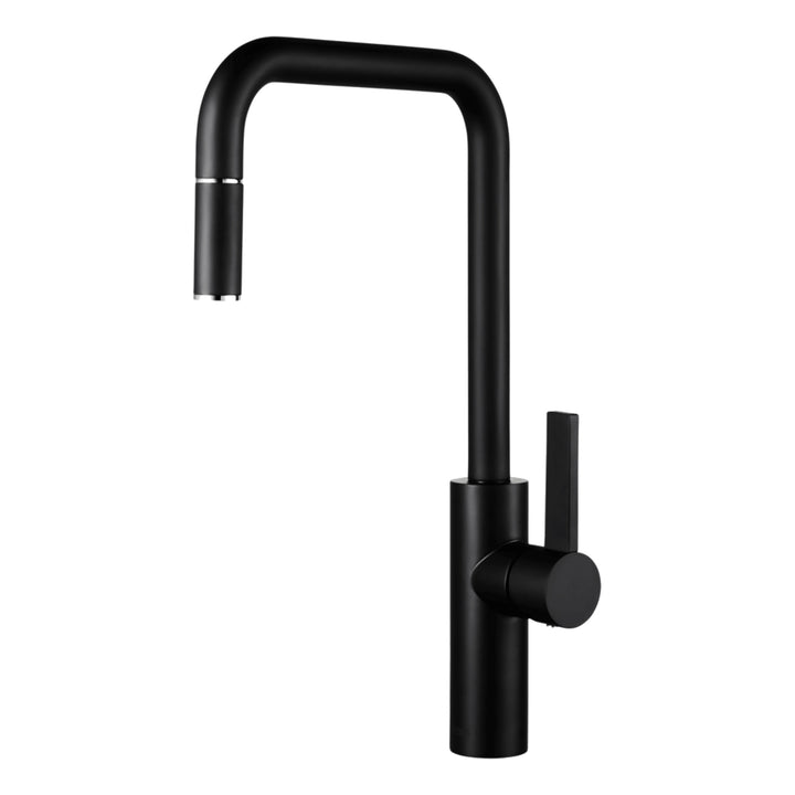 Abey Luz Pull Out Kitchen Sink Mixer Lead Free Matte Black