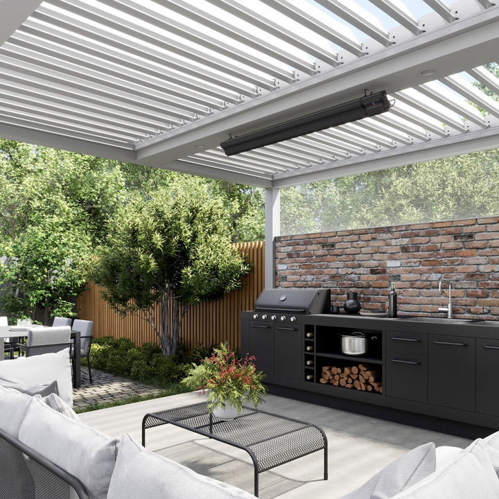 Lotus 2400W Wall Mounted Outdoor Heat with Remote & Wi-Fi 1540mm