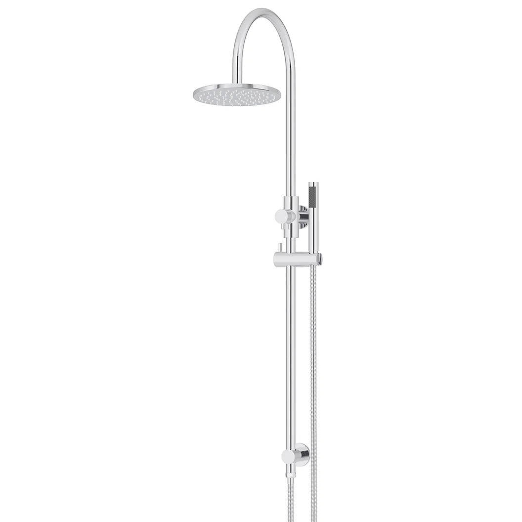 Meir Round Gooseneck Shower Set + Single-Function Hand Shower - Design 10