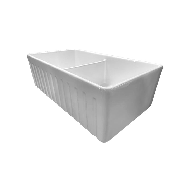 Turner Hastings Novi 84x46 Fireclay Double Bowl Butler Sink - Design 10