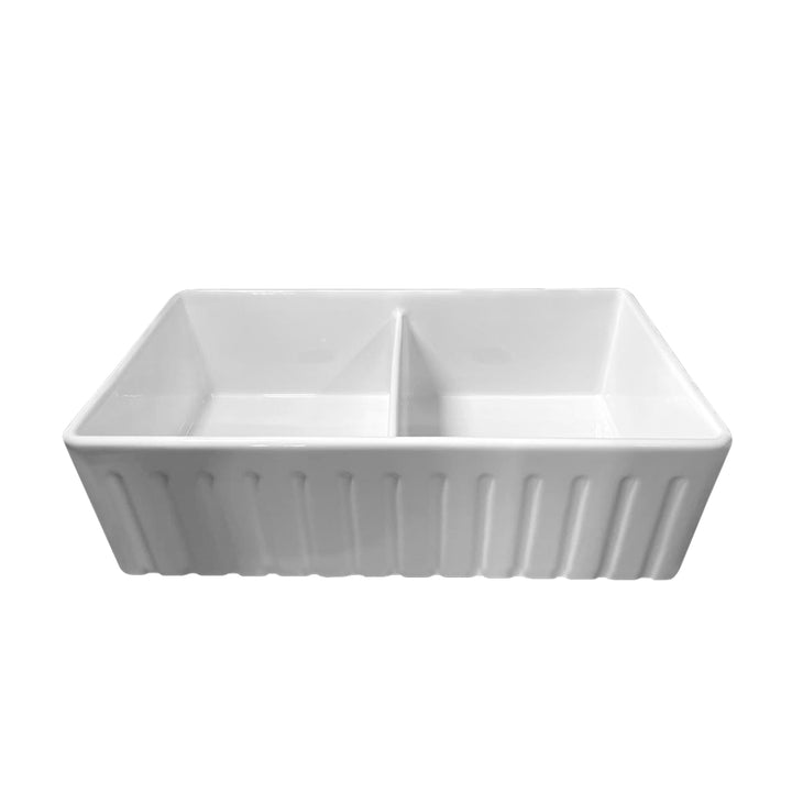 Turner Hastings Novi 84x46 Fireclay Double Bowl Butler Sink - Design 10