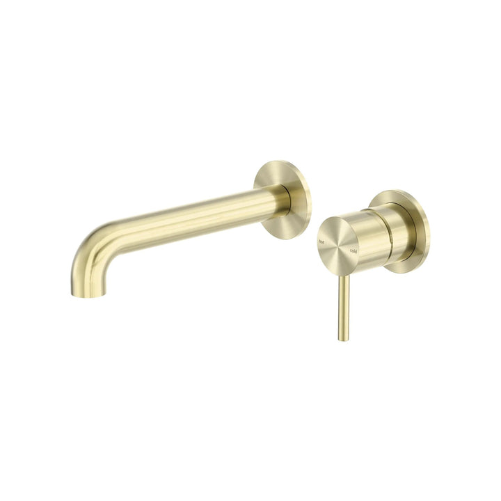 Nero Zen Wall Basin/Bath Mixer Separate Back Plate Spout
