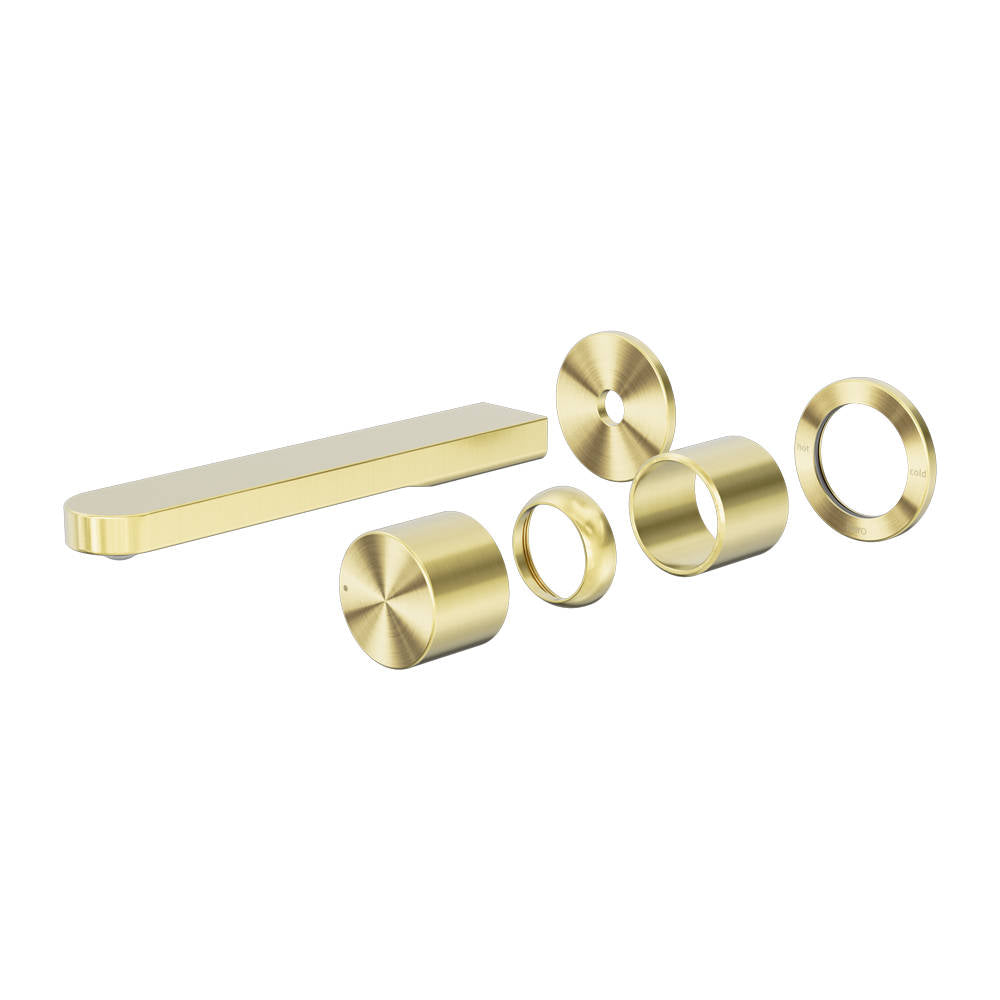 Nero Pure Progressive SS316L Wall Basin/Bath Mixer w/ Separate Back Plate (Trim Kit) - Design 10