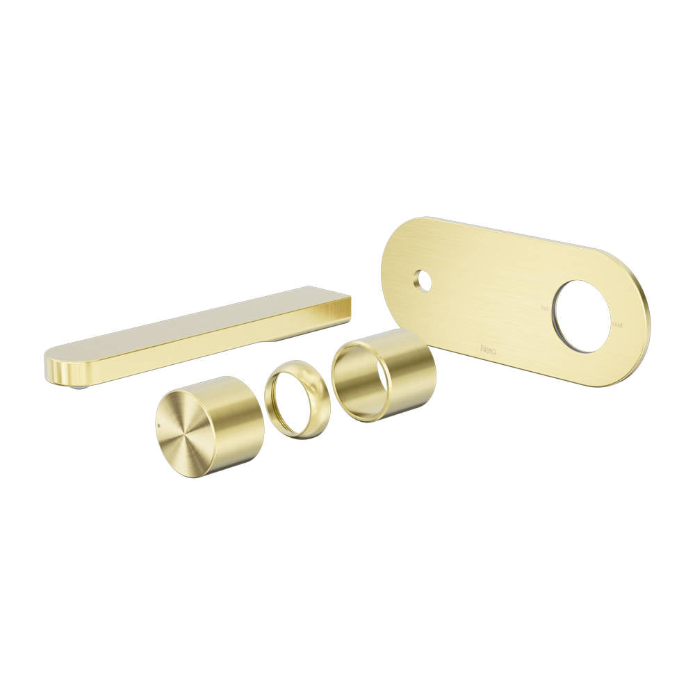 Nero Pure Progressive SS316L Wall Basin/Bath Mixer (Trim Kit) - Design 10