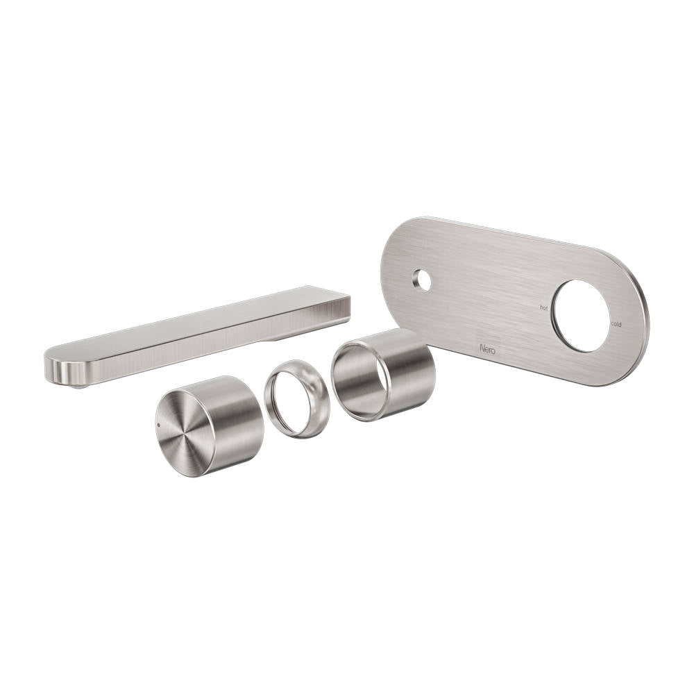 Nero Pure Progressive SS316L Wall Basin/Bath Mixer (Trim Kit) - Design 10