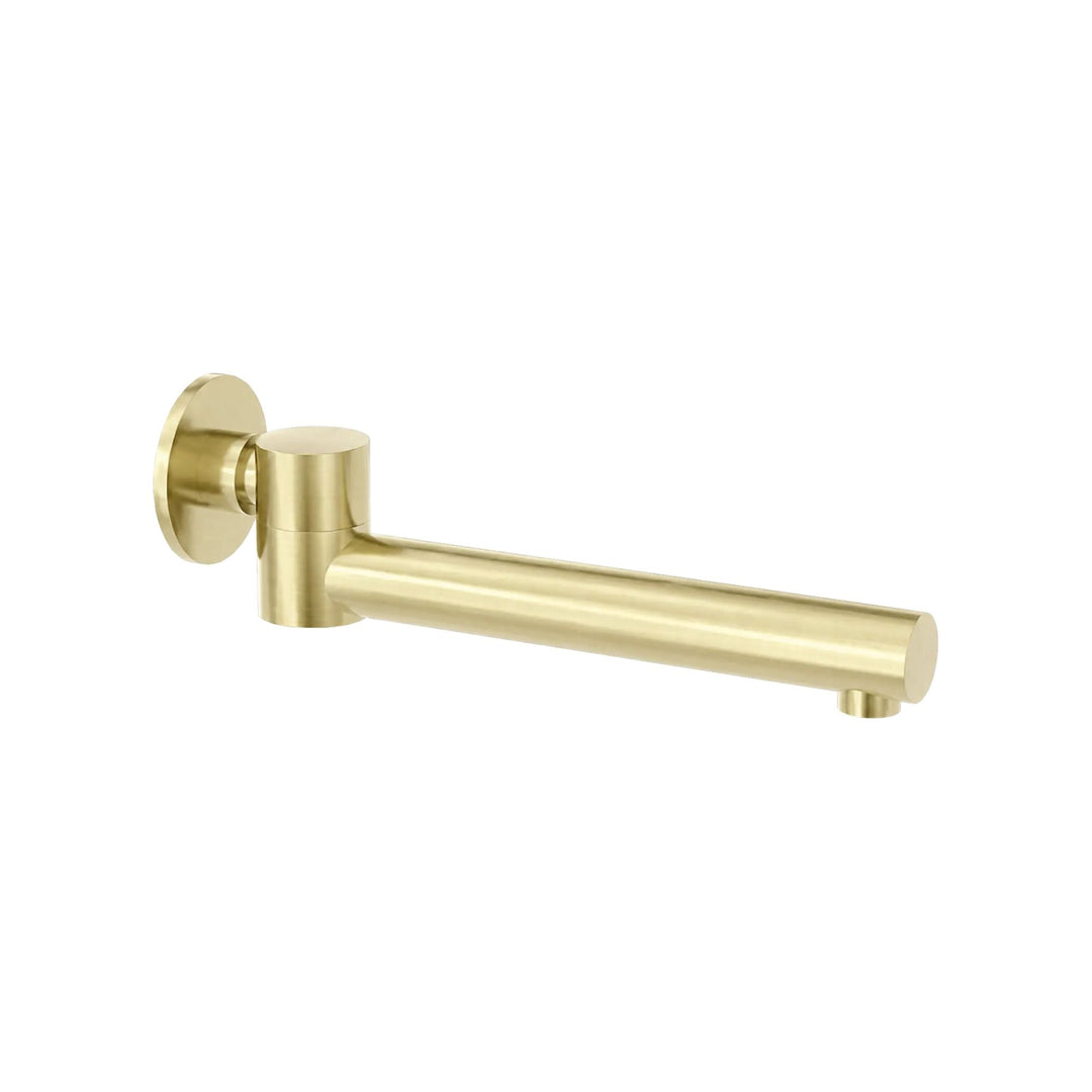 Nero Dolce Wall Mounted Swivel Bath Spout Brushed Gold