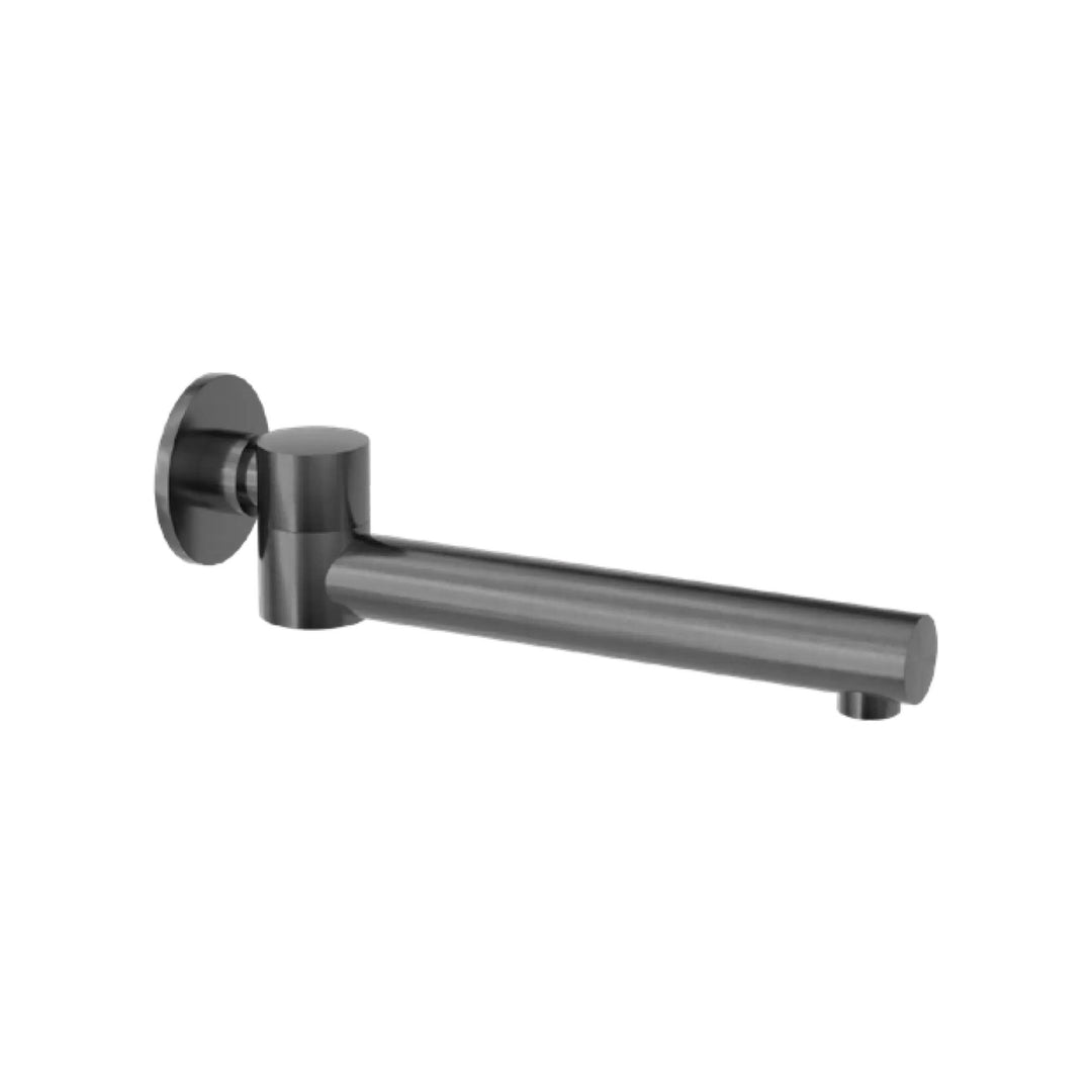 Nero Dolce Wall Mounted Swivel Bath Spout Gun Metal