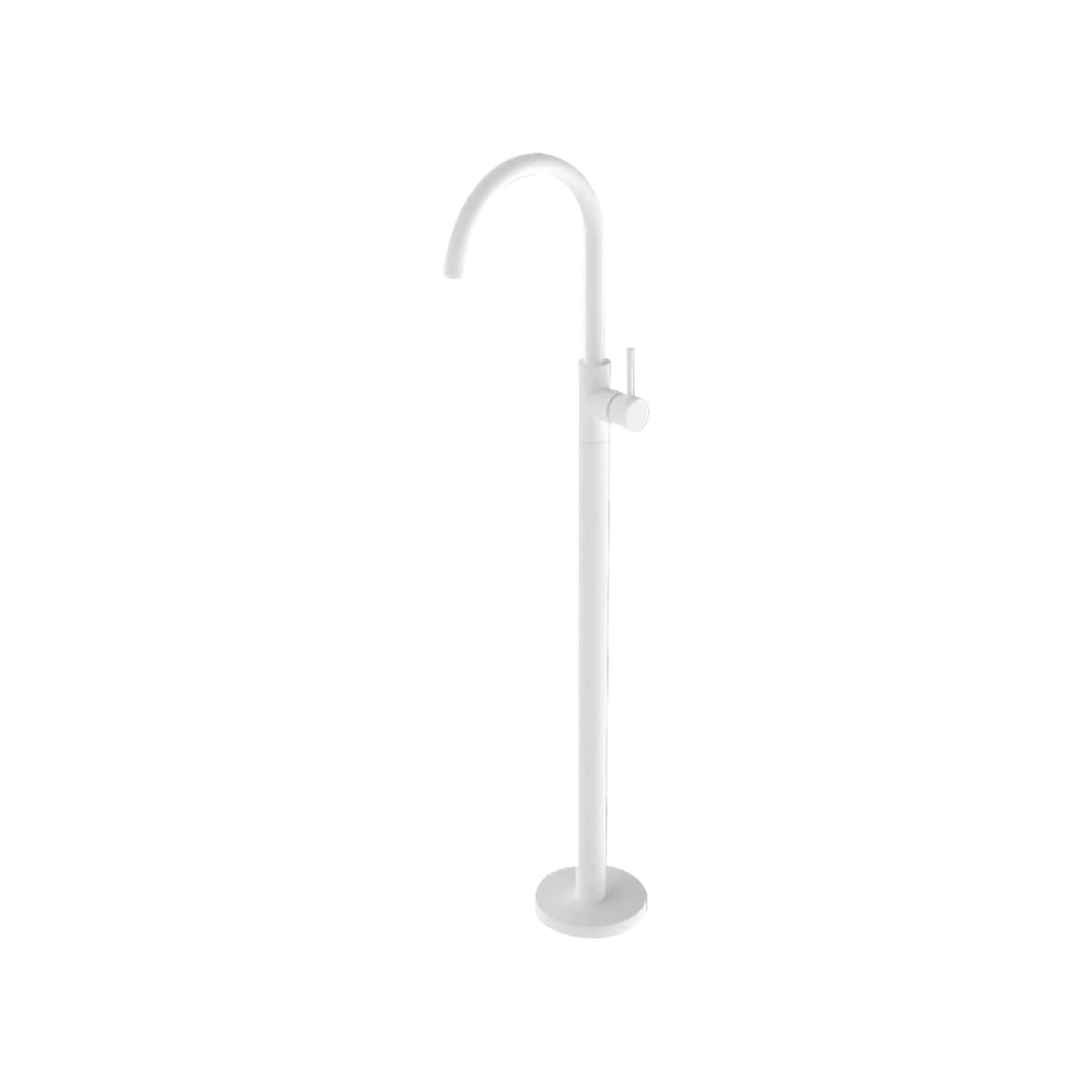 Nero Floor Mount Mixer Matte White