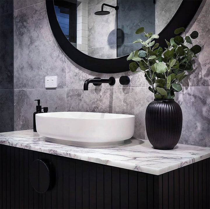 Nero Kara Wall Basin Set 180mm