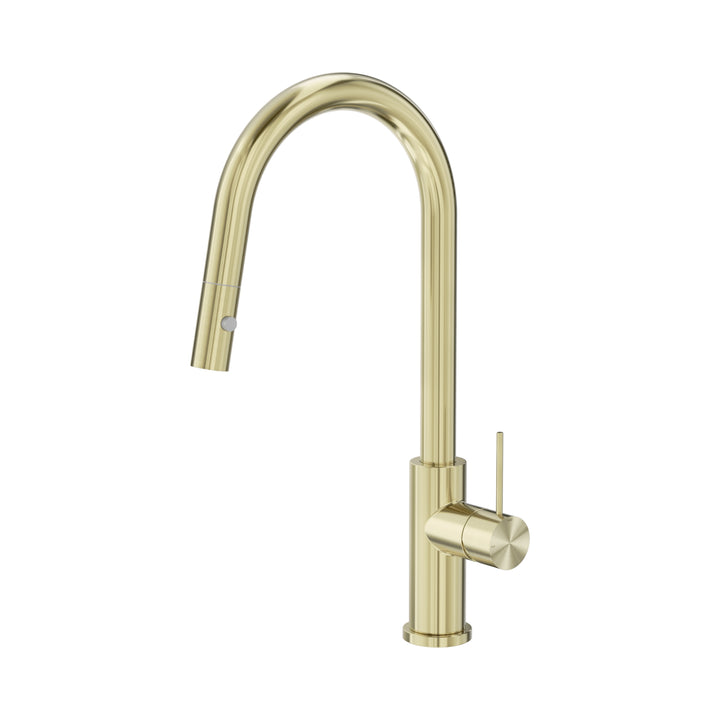 Nero Mecca Pull Out Sink Mixer With Vegie Spray Function Brushed Gold - Design 10