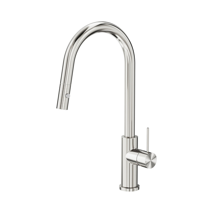 Nero Mecca Pull Out Sink Mixer With Vegie Spray Function Brushed Nickel - Design 10
