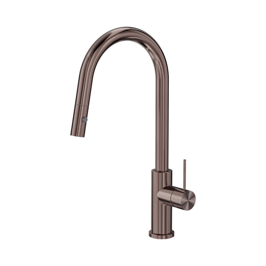 Nero Mecca Pull Out Sink Mixer With Vegie Spray Function Brushed Bronze - Design 10