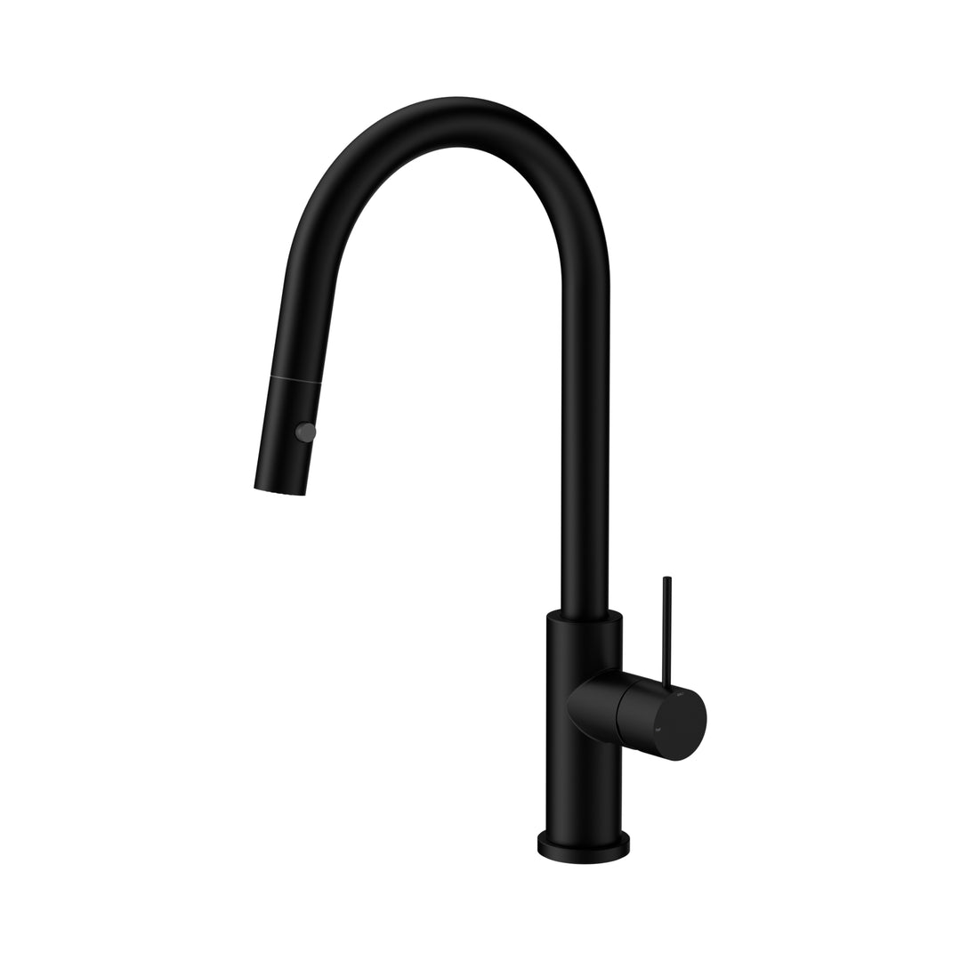 Nero Mecca Pull Out Sink Mixer With Vegie Spray Function Matte Black - Design 10