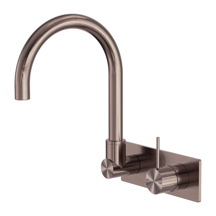 Nero Mecca Wall Basin Mixer Swivel Spout Handle Up
