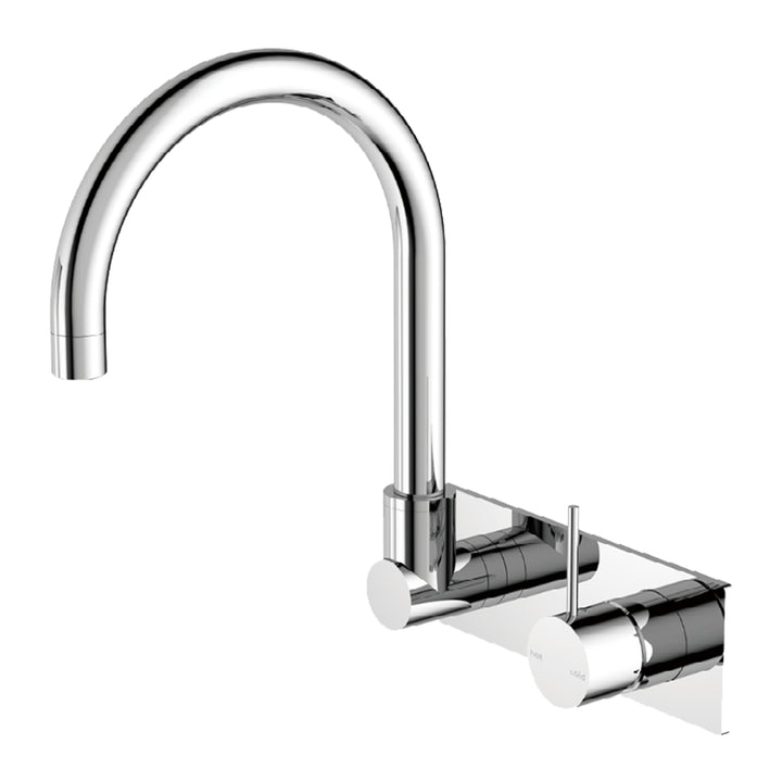 Nero Mecca Wall Basin Mixer Swivel Spout Handle Up