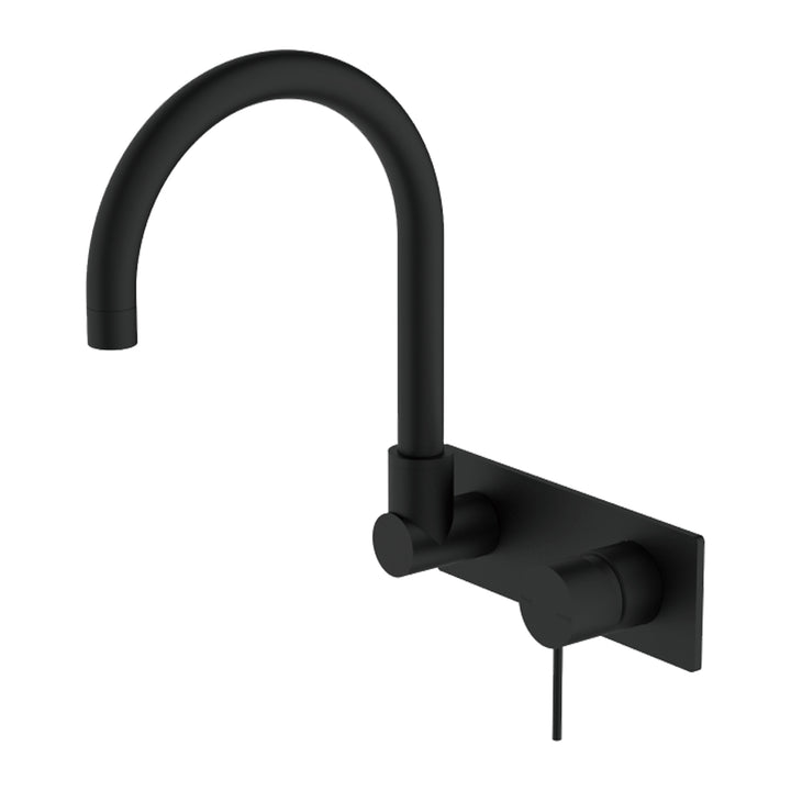 Nero Mecca Wall Basin Mixer Swivel Spout