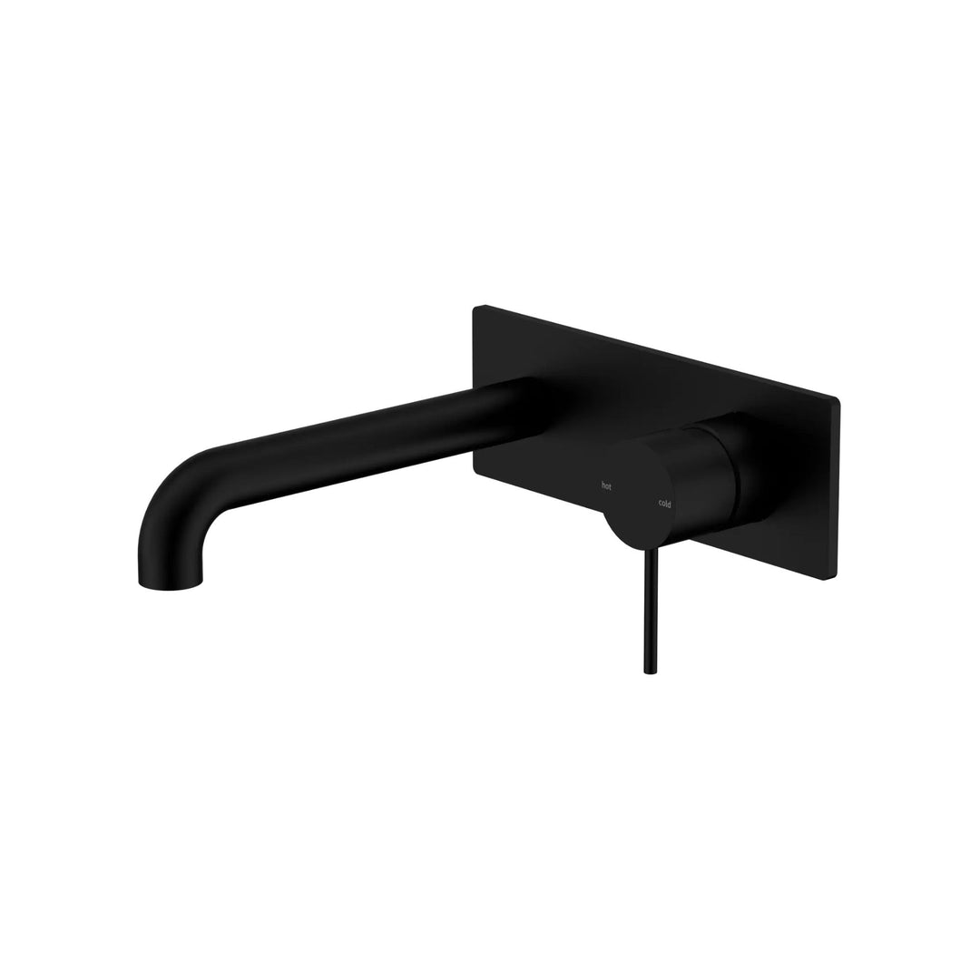 Nero Mecca Wall Basin Mixer 160mm Spout Matte Black