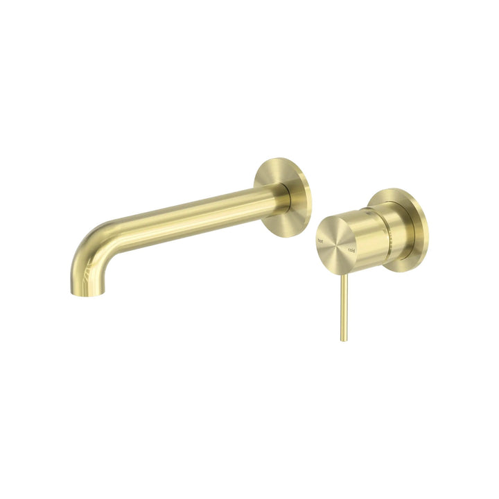 Nero Mecca Wall Basin/Bath Mixer Separate Back Plate 120mm Spout