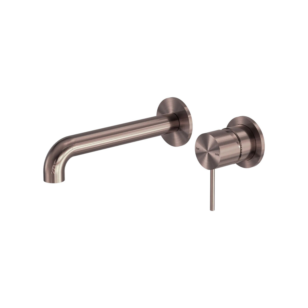 Nero Mecca Wall Basin/Bath Mixer Separate Back Plate 120mm Spout