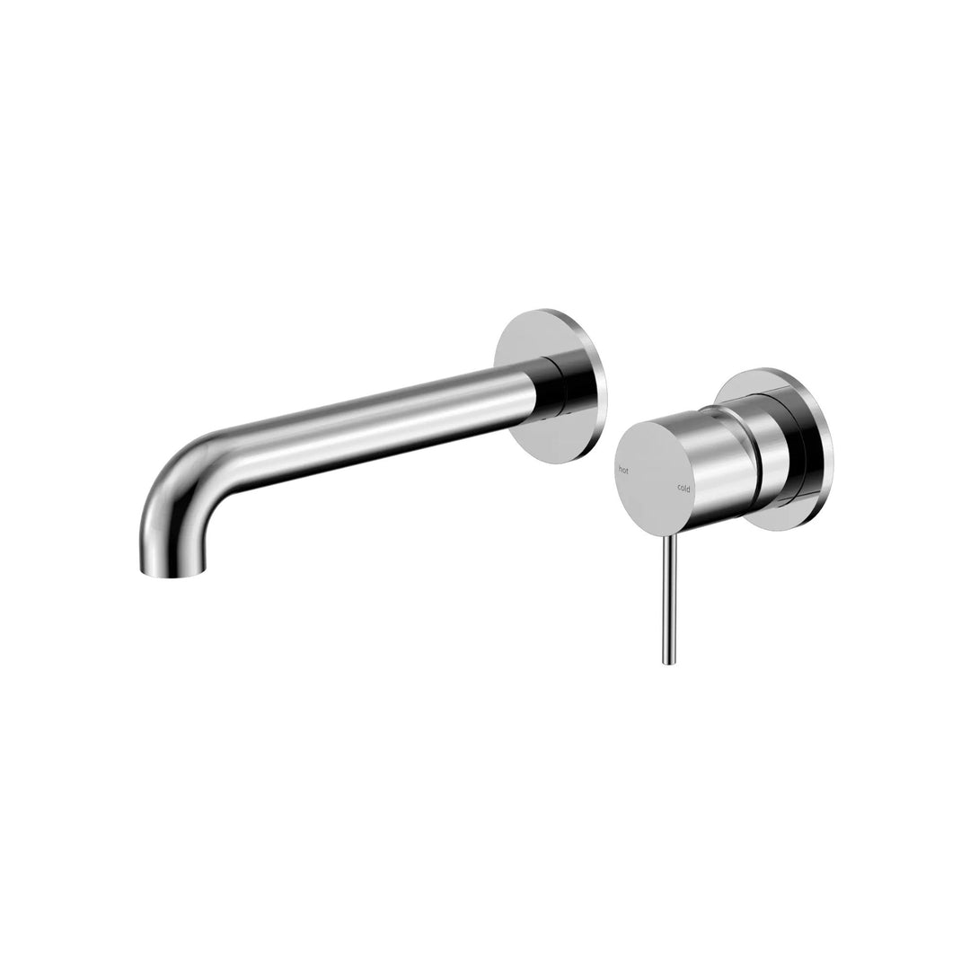 Nero Mecca Wall Basin/Bath Mixer Separate Back Plate 120mm Spout