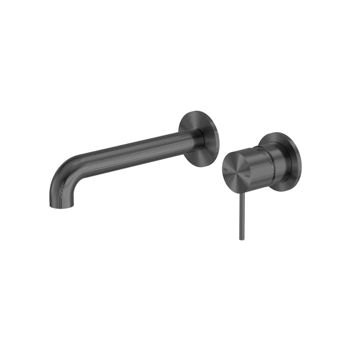 Nero Mecca Wall Basin/Bath Mixer Separate Back Plate 120mm Spout