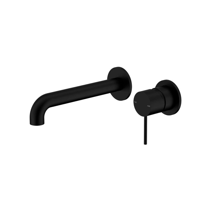 Nero Mecca Wall Basin/Bath Mixer Separate Back Plate 120mm Spout